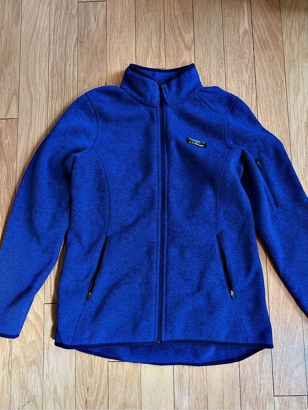 L.L.Bean Blue Fleece Jacket Size Medium Like New
